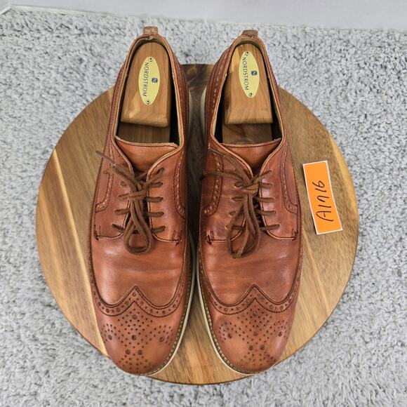 Cole Haan Original Grand Brown Woodbury Long Wingtip Daily Casual Oxford Mens 10 - Picture 5 of 12